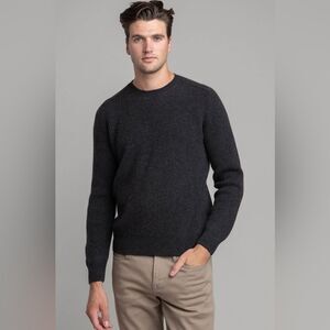 GUESS 100% cashmere Ribbed crew neck sweater gray L
